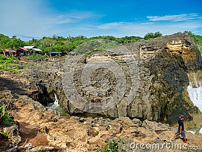 Angel's Billabong and Broken Beach are probably the most popular destination on Nusa Penida Island, Bali Indonesia Editorial Stock Photo