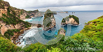 Nusa Penida island sea coast view Stock Photo