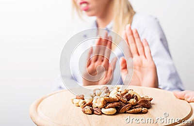 Nut allergies Stock Photo