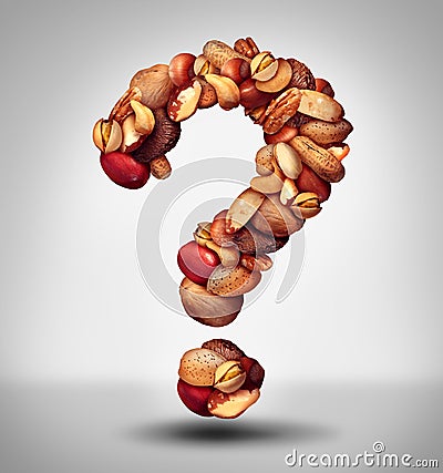 Nut Question Stock Photo