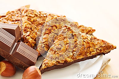 Nut triangles Stock Photo