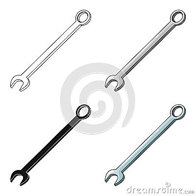 Nut wrench.Car single icon in cartoon style vector symbol stock illustration web. Vector Illustration