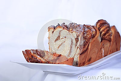 Nutcake, a typically German pastry made of sourdough Stock Photo