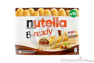 Nutella B-ready bars Editorial Stock Photo