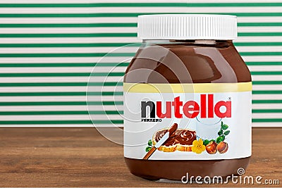 Nutella jar Editorial Stock Photo