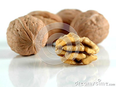 Nutmeat and nuts Stock Photo