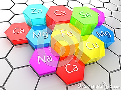 Nutrition elements Cartoon Illustration