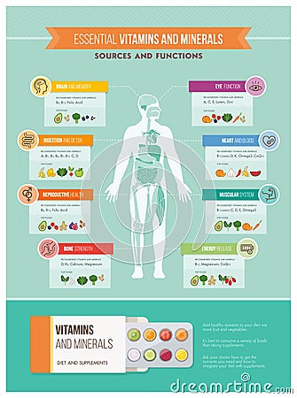 Nutrition and health Vector Illustration