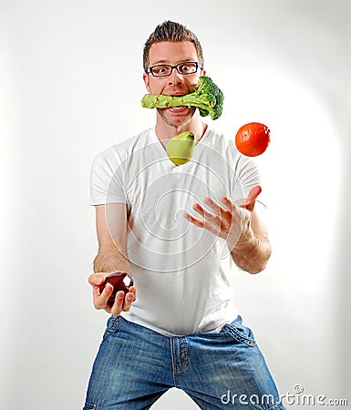 Nutrition Juggle Stock Photo
