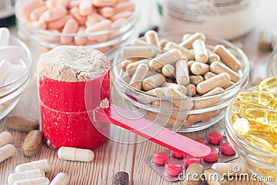 Nutritional supplements Stock Photo