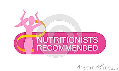 Nutritionists recommended sign Vector Illustration