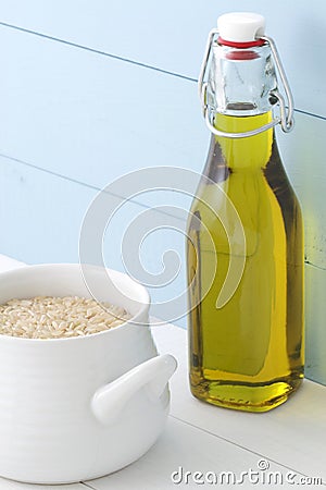 Nutritious brown rice Stock Photo