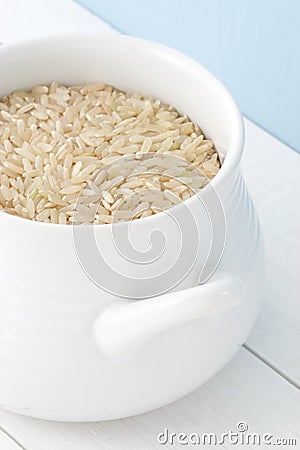 Nutritious brown rice Stock Photo