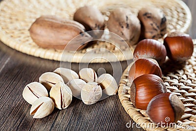 Nuts assortment Stock Photo