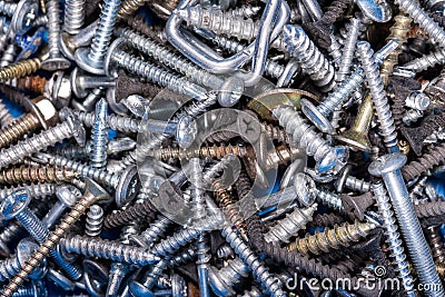 Nuts and bolts Stock Photo