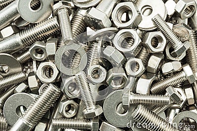 Nuts and Bolts mix Stock Photo