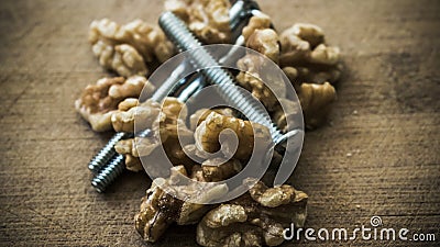 Nuts and bolts Stock Photo