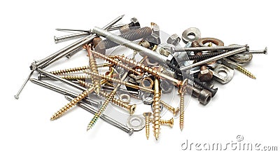 Nuts bolts and screws Stock Photo