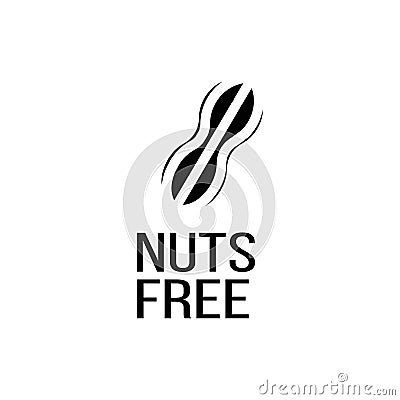 nuts free icon web design in vector Vector Illustration