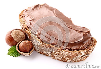 Nutty chocolate cream Stock Photo