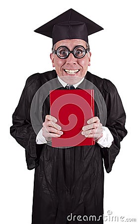 Nutty College Professor, Teacher, Education Stock Photo