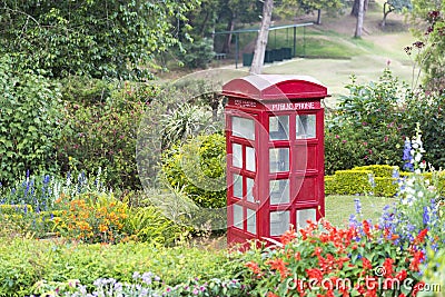 Nuwara Eliya, Sri Lanka: 03/20/2019: Gardens of old colonial style St Andrew`s hotel Editorial Stock Photo