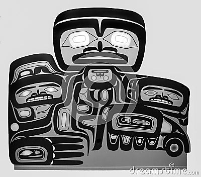 NW Indian Totem Pattern Stock Photo