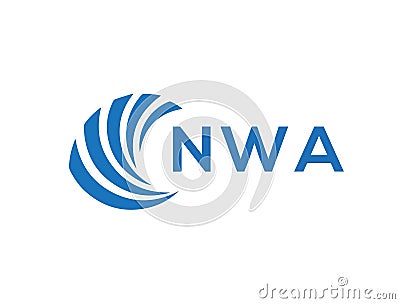 NWA letter logo design on white background. NWA creative circle letter logo concept. NWA letter design.NWA letter logo design on Vector Illustration