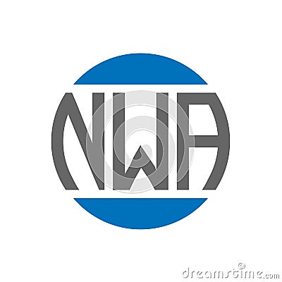 NWA letter logo design on white background. NWA creative initials circle logo concept. NWA letter design Vector Illustration