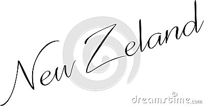 New Zeland text illustration Cartoon Illustration