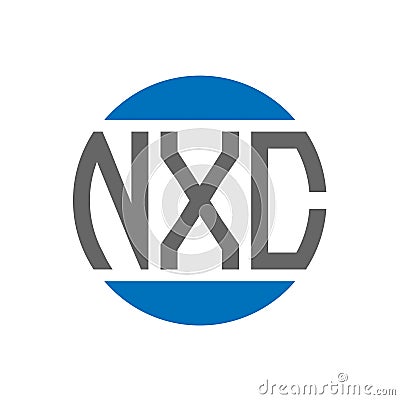 NXC letter logo design on white background. NXC creative initials circle logo concept. NXC letter design Vector Illustration