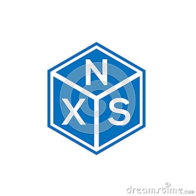 NXS letter logo design on black background. NXS creative initials letter logo concept. NXS letter design Vector Illustration