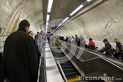 NY subway exit Editorial Stock Photo