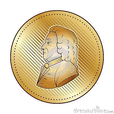 Nya Kyrkan - Emanuel Swedenborg Vector Illustration