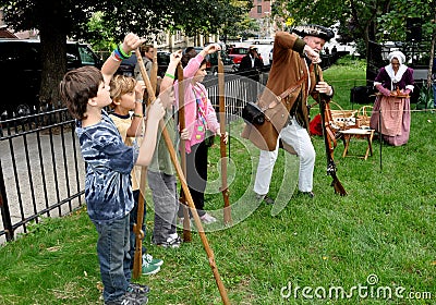 NYC: Children at The Grange Editorial Stock Photo