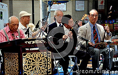 NYC: Chinatown Senior Center Folk Orchestra Editorial Stock Photo