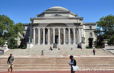 NYC: Columbia University Library Editorial Stock Photo