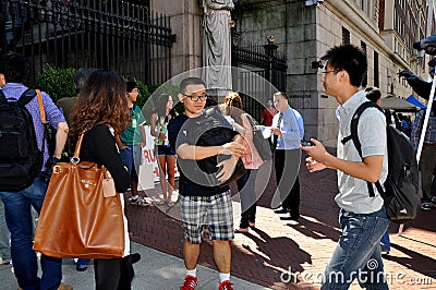 NYC: Foreign Students at Columbia University Editorial Stock Photo