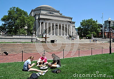 NYC: Library at Columbia University Editorial Stock Photo