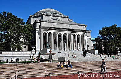 NYC: The Library of Columbia University Editorial Stock Photo