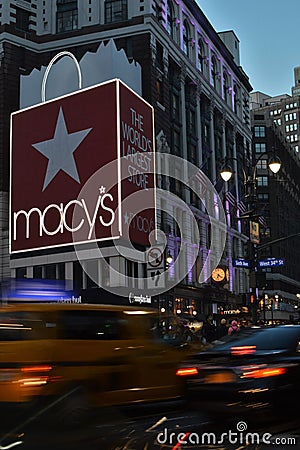 NYC Macys Department Store Manhattan Retail Shopping Macy`s Flagship Business Editorial Stock Photo