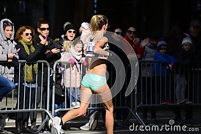 2019 NYC Marathon Elite Womens Leaders Editorial Stock Photo