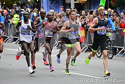 2017 NYC Marathon - Mens Elite Leaders Editorial Stock Photo