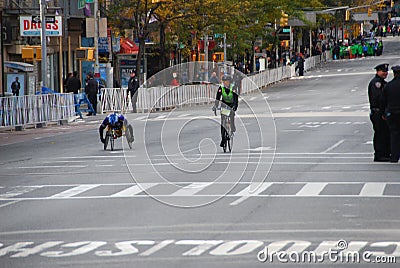 2014 NYC Marathon view on 1st Avenue Editorial Stock Photo