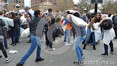 The 2016 NYC Pillow Fight Day Part 2 97 Editorial Stock Photo