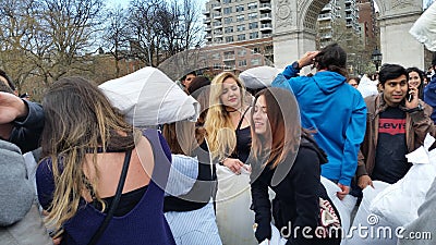 The 2016 NYC Pillow Fight Day Part 3 41 Editorial Stock Photo