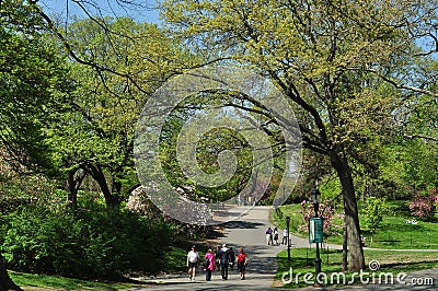 NYC: Riverside Park in Spring Editorial Stock Photo