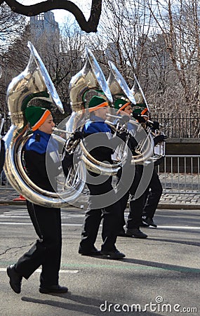 NYC Saint Patrick`s Day Parade Editorial Stock Photo