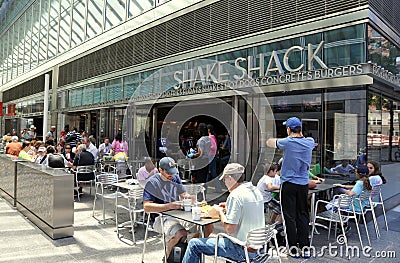 NYC: Shake Shack Restaurant Editorial Stock Photo