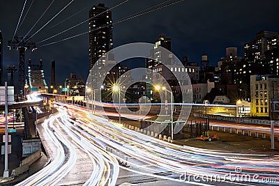 NYC Traffic - Time Lapse Editorial Stock Photo